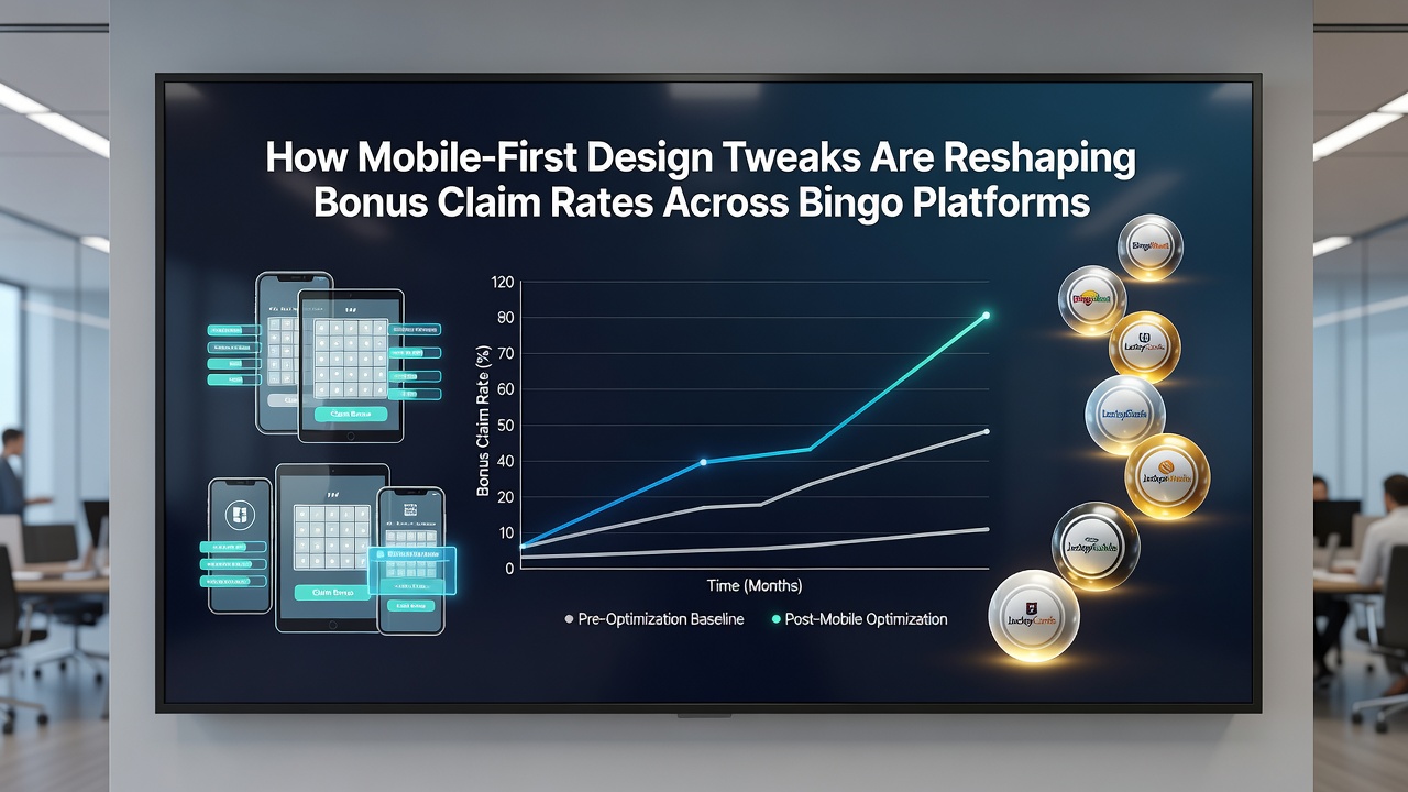 Analytics dashboard showing rising bonus claim rates on mobile bingo platforms