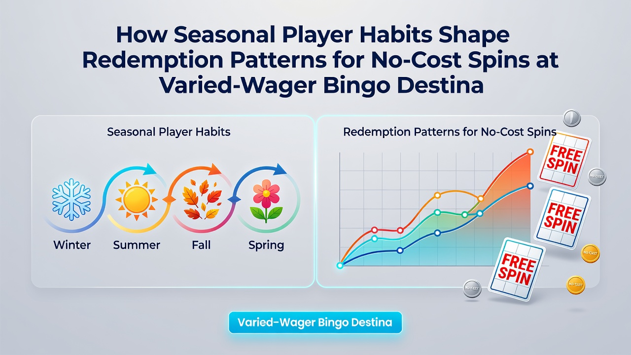 Data charts and player trend graphs illustrating seasonal changes in free spin redemptions across bingo wager categories