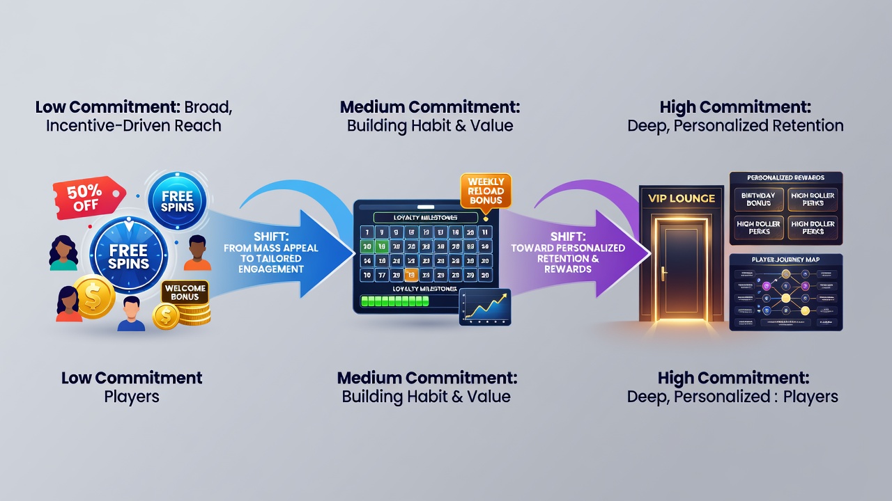 Loyalty dashboard highlighting rewards for dedicated bingo participants